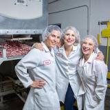 Smarties Candy Company co-president Jessica Dee Sawyer, left, with her sister Liz and cousin Sarah Dee.