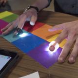Specdrums founder wears app-connected ring that turns colors into sounds