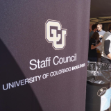 A CU Boulder Staff Council banner