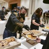 Chief Operating Officer Patrick O’Roarke serves up some breakfast at the Staff Appreciation Breakfast