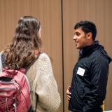 Students chat during kickoff event at Campus Startup Hub