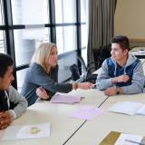 Teachers interact with students at Teachers of Color and Allies Summit