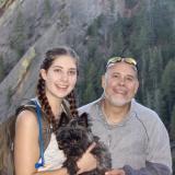Alana Horwitz and her father hiking Chautauqua