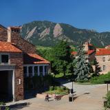 Students walking in UMC fountain area