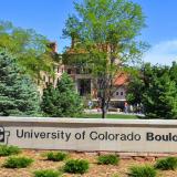 University of Colorado Boulder entrance sign near the UMC