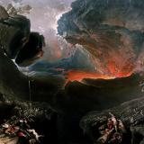 Oil painting "The Great Day of His Wrath" by John Martin