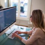 Woman at computer