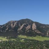 A view of the Boulder Flatirons