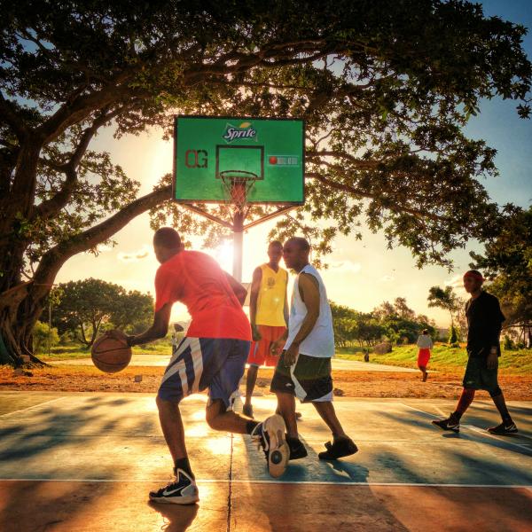 people playing basketball