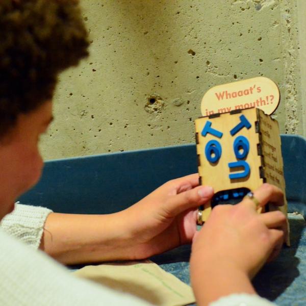 someone playing with an experimental game