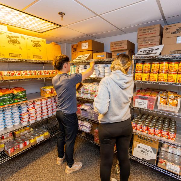 Employees working in the Buff Pantry