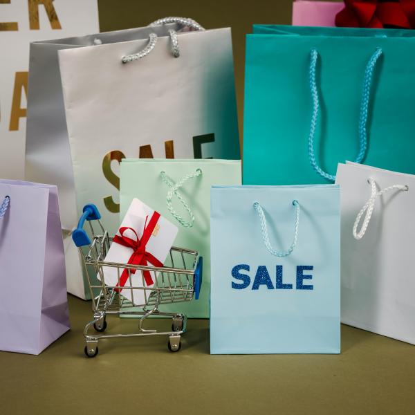 Shopping bags.