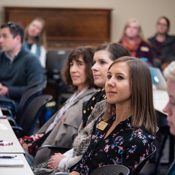 campus community members at a workshop on campus