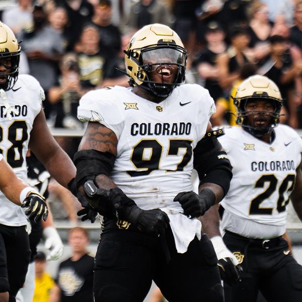 Buffs football team on the field