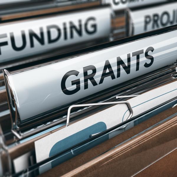File folder with label that says 'grants'