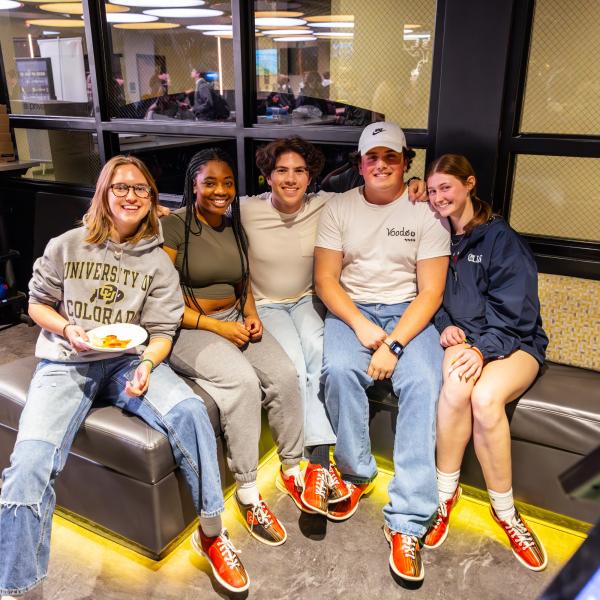group of students at a campus event