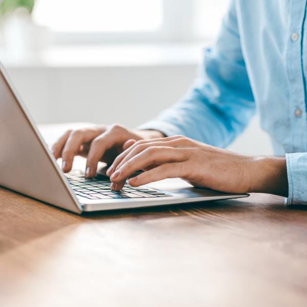 person on laptop