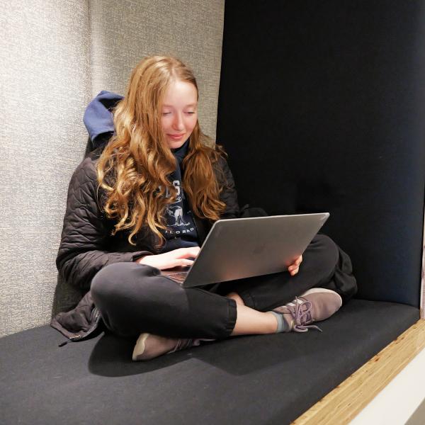 student on laptop