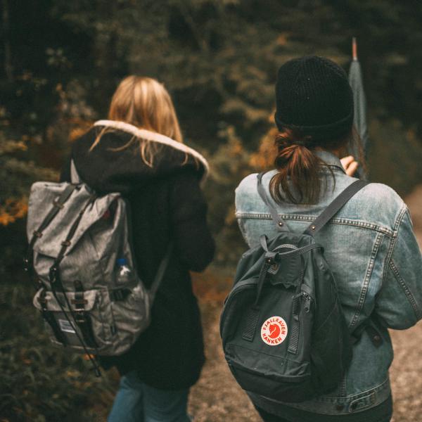 two people on a hike
