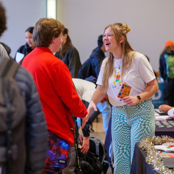 students at an involvement fair on campus