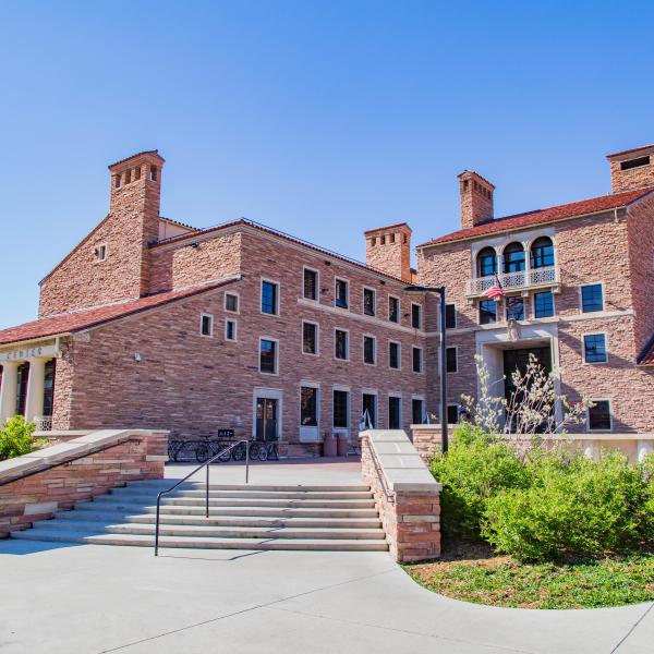 Outside the University Memorial Center at CU Boulder