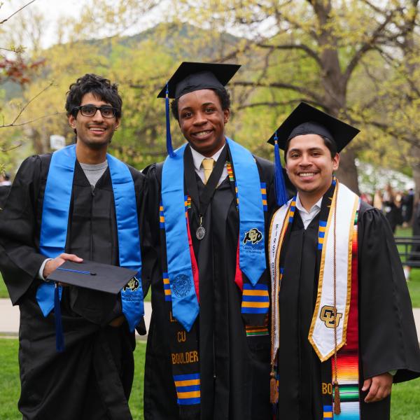 graduates in commencement regalia