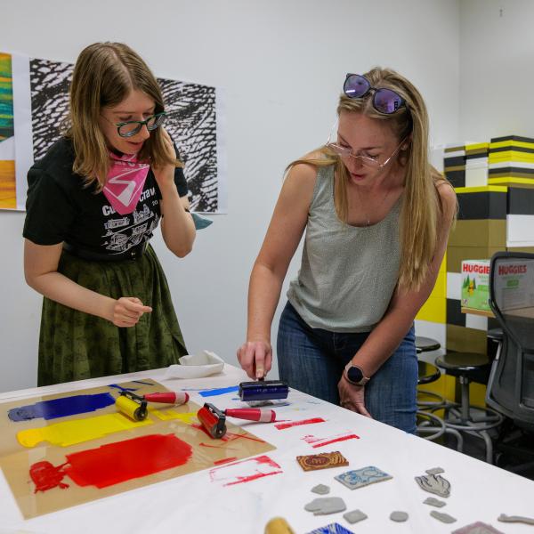 campus community members enjoy a craft