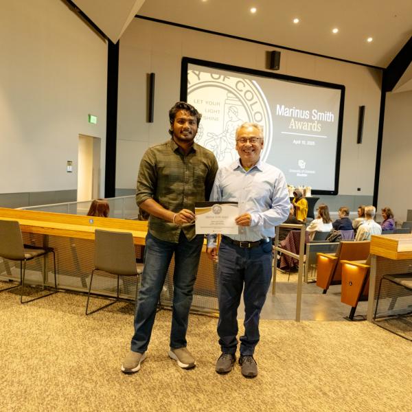 Student nominator poses with Professor Jesús Ivan Portilla
