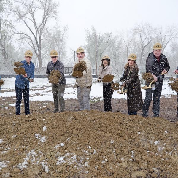 groundbreaking of the solar array on East Campus