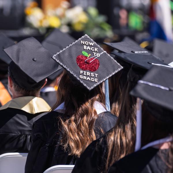 Graduates seated during the commencement ceremony