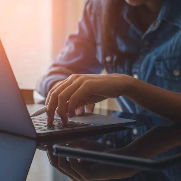 person on a laptop