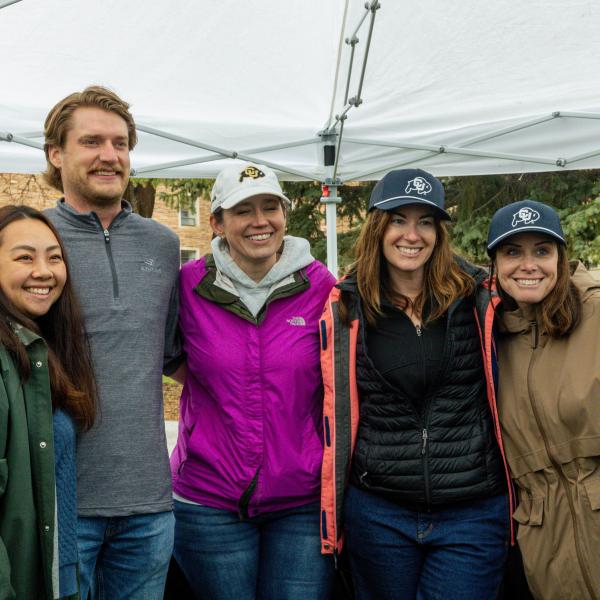 campus community members at a health and wellness event on campus
