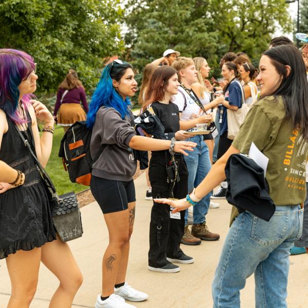 students and families at Fall Welcome