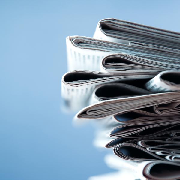 stack of newspapers