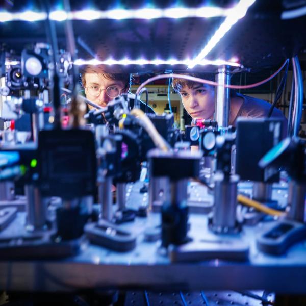 researchers in a lab at CU Boulder