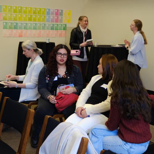 campus community members engaging in dialogue