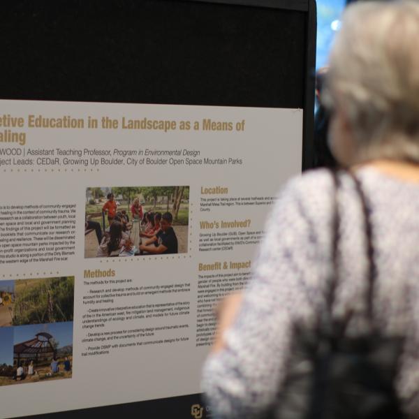 presentation board at a showcase