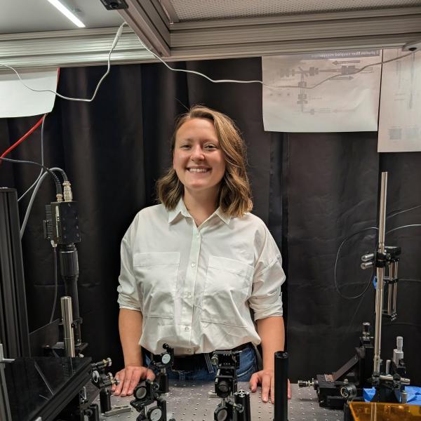 Catherine Saladrigas in the lab