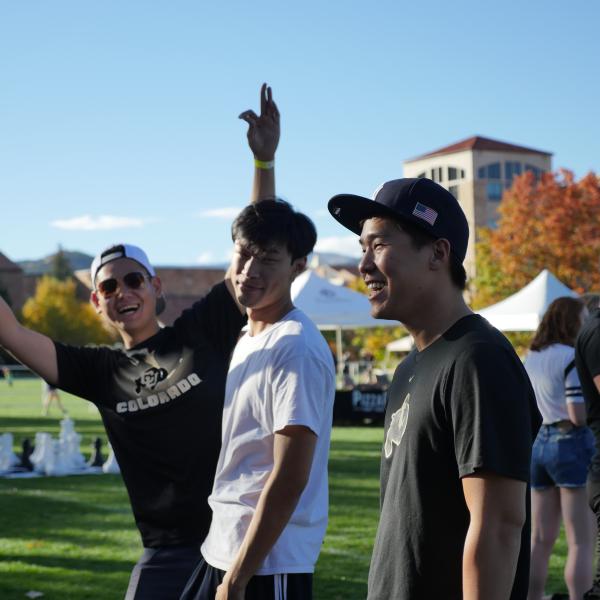 students enjoying Homecoming