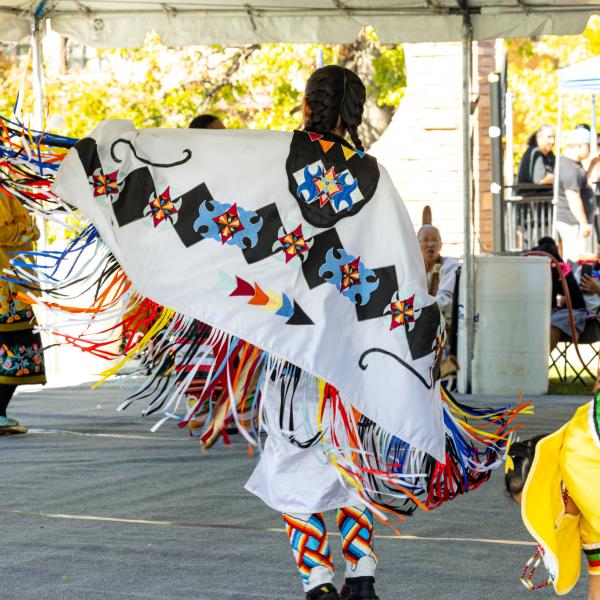 Indigenous person in traditional clothes