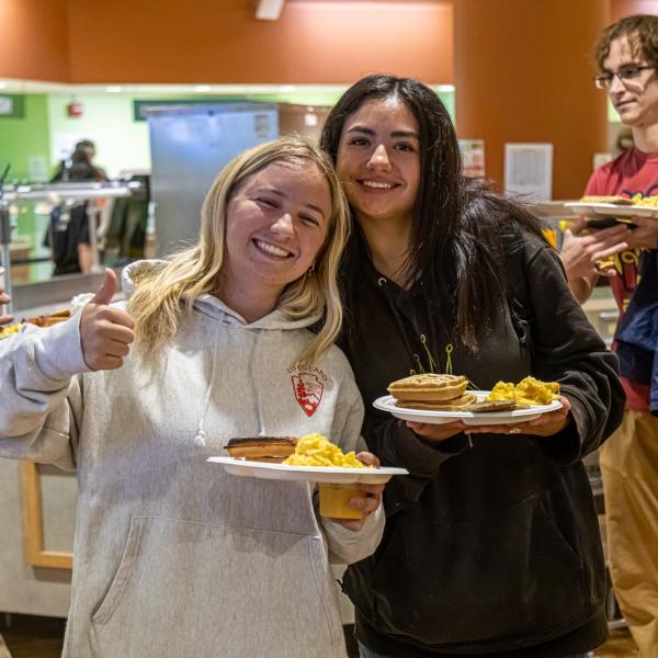 students enjoy Late Night Breakfast