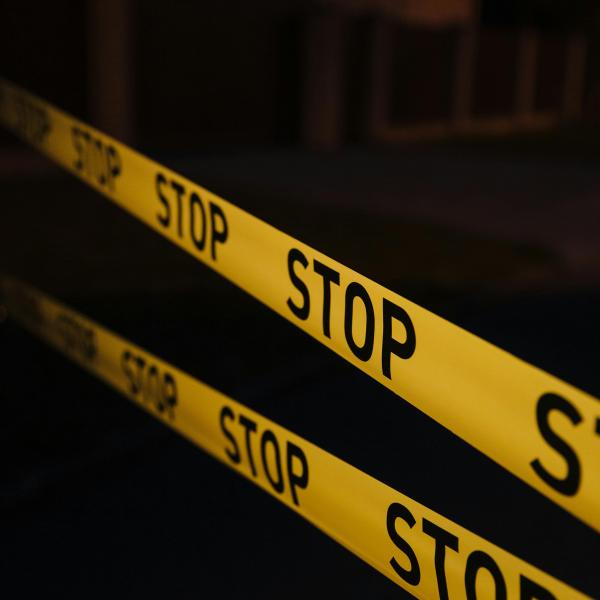 Caution tape saying stop