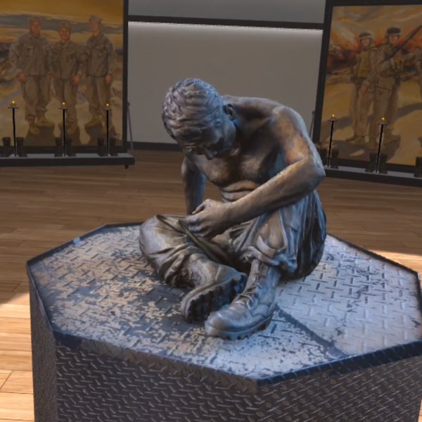 sculpture at the Eyes of Freedom art project exhibit