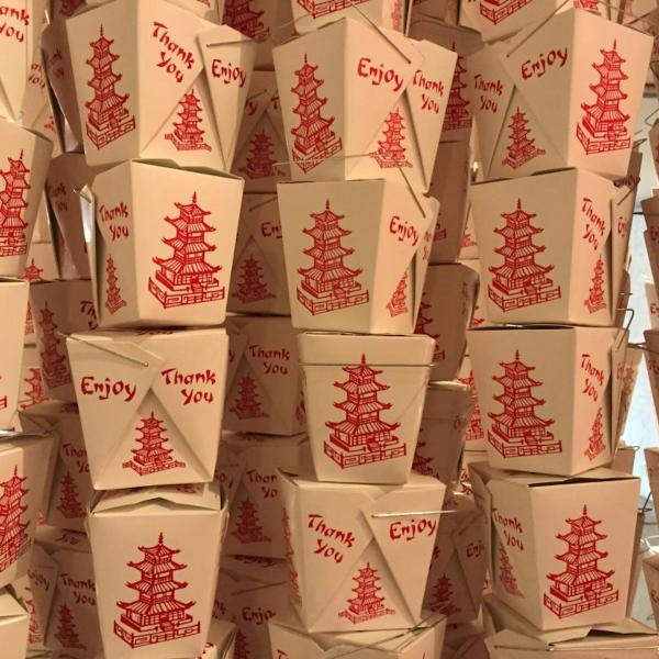 Chinese takeout food boxes