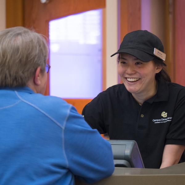 A student employee