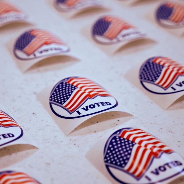 I voted stickers (Glenn Asakawa/University of Colorado Boulder)