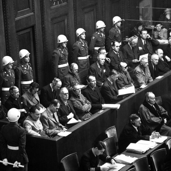 Nuremberg trials photo from National Archives 1945-46