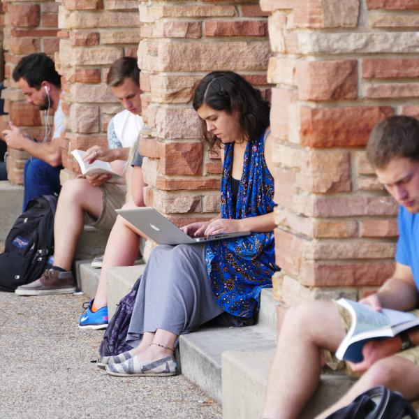 Students studying
