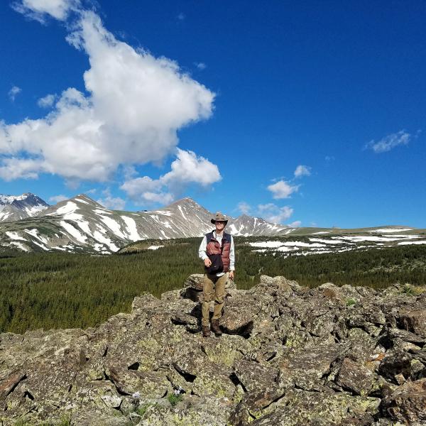 Max Wasser studies pikas near Mountain Research Station west of Boulder