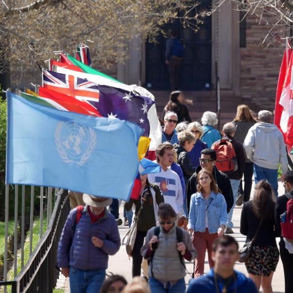 Conference on World Affairs flags